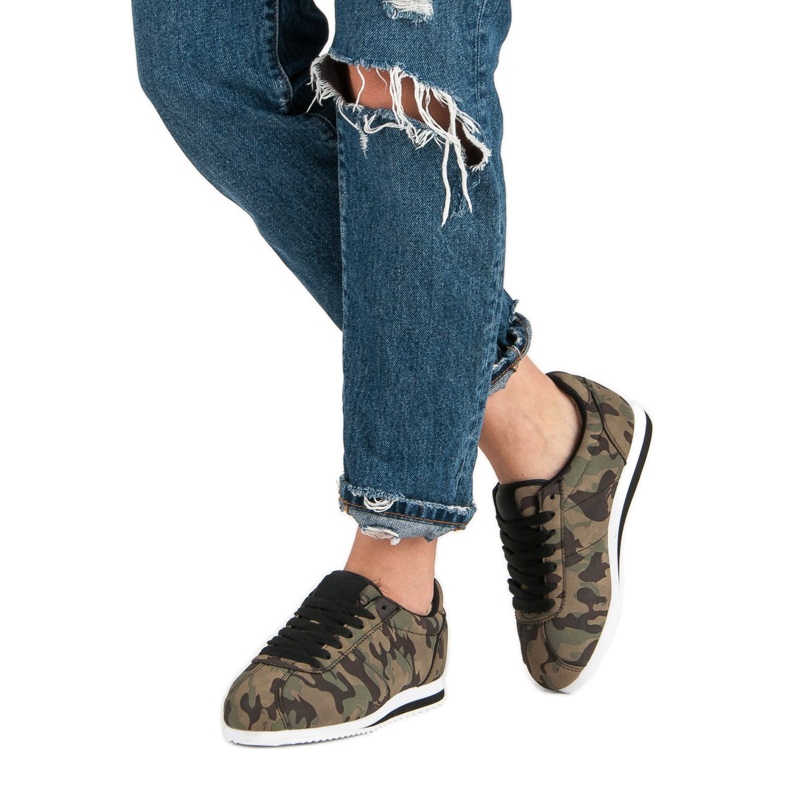 Baskets Moro brun vert 2