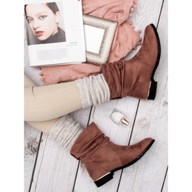 SDS Bottes en daim poudré rose 5