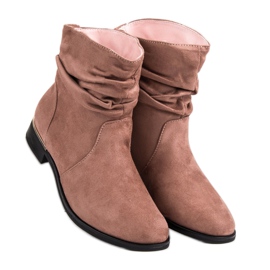 SDS Bottes en daim poudré rose 4