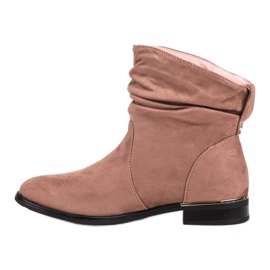 SDS Bottes en daim poudré rose 2