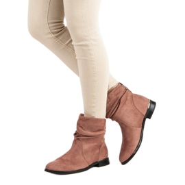 SDS Bottes en daim poudré rose 8