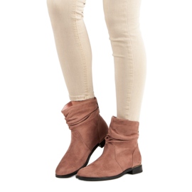 SDS Bottes en daim poudré rose 7