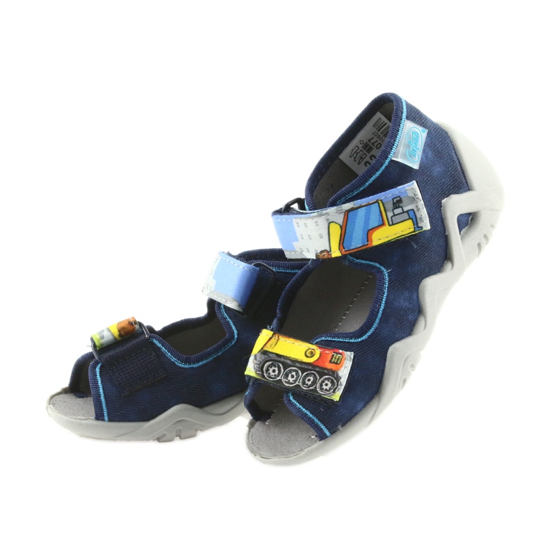 Befado pantoufles sandales chaussures pour enfants 250P077 bleu marine 4