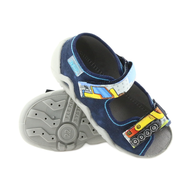 Befado pantoufles sandales chaussures pour enfants 250P077 bleu marine 3