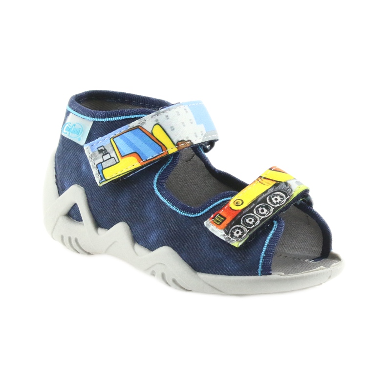 Befado pantoufles sandales chaussures pour enfants 250P077 bleu marine 1