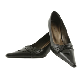 Escarpins en cuir le noir 2