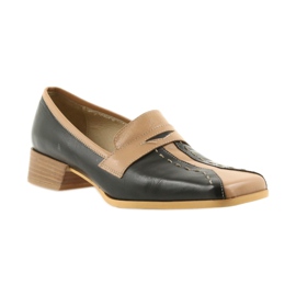 Sagan Chaussures en cuir noir brun 1