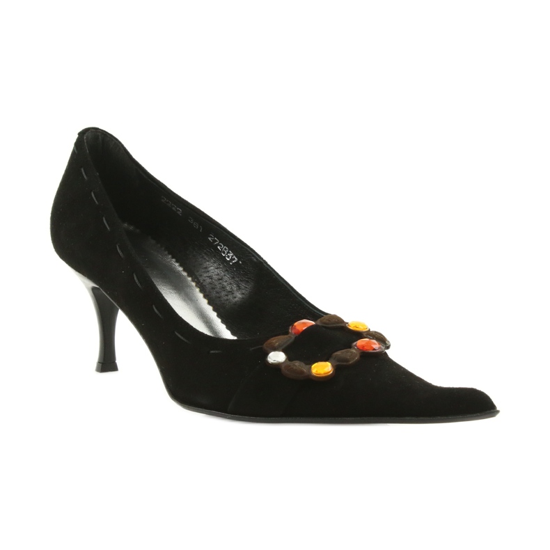 Escarpins en cuir noir 1