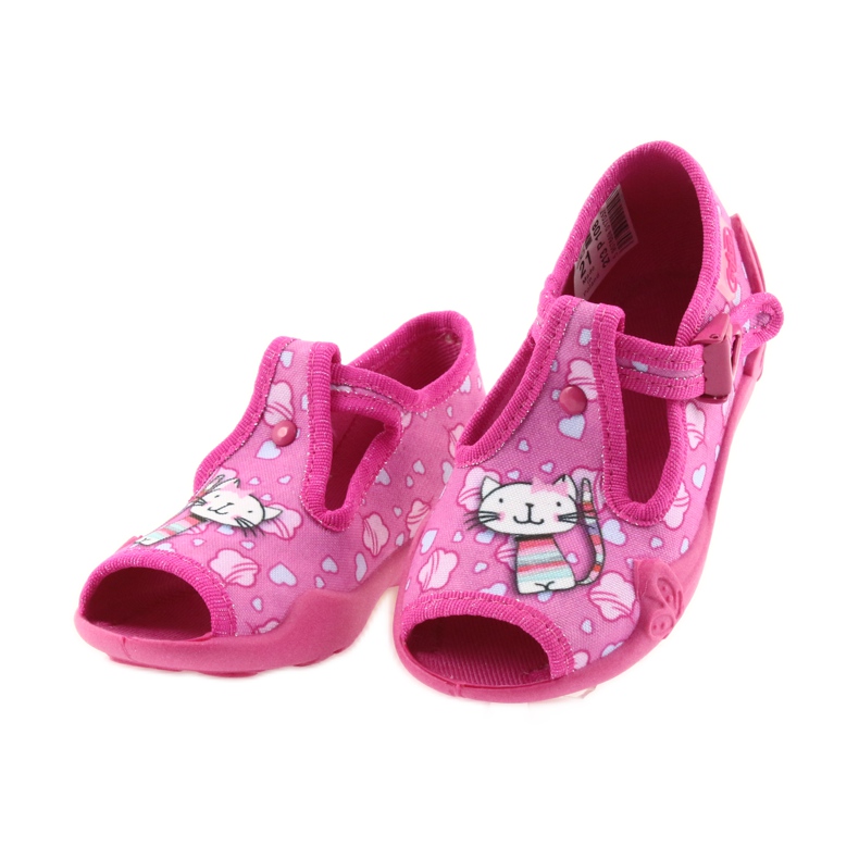 Befado pantoufles chaussures pour enfants 213P108 bleu rose 4