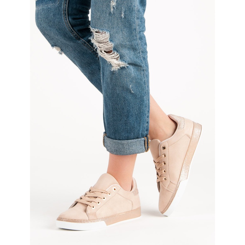 Anesia Paris Sneakers Poudre À Paillettes rose 1