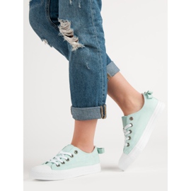 Baskets basses menthe vert 1