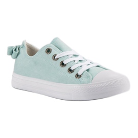 Baskets basses menthe vert 2