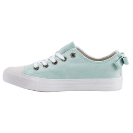 Baskets basses menthe vert 3
