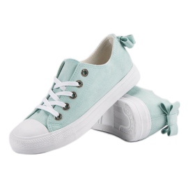 Baskets basses menthe vert 4
