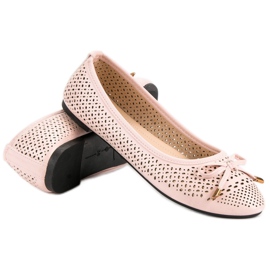 Ballerines ajourées rose 5