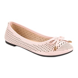 Ballerines ajourées rose 3