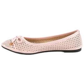 Ballerines ajourées rose 4