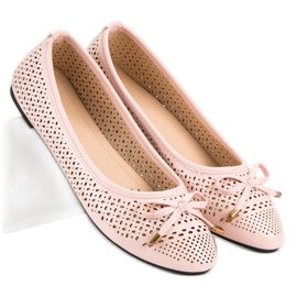 Ballerines ajourées rose 6