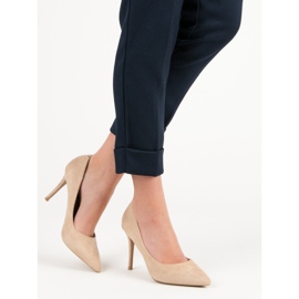 Juliet Escarpins en daim beiges 2
