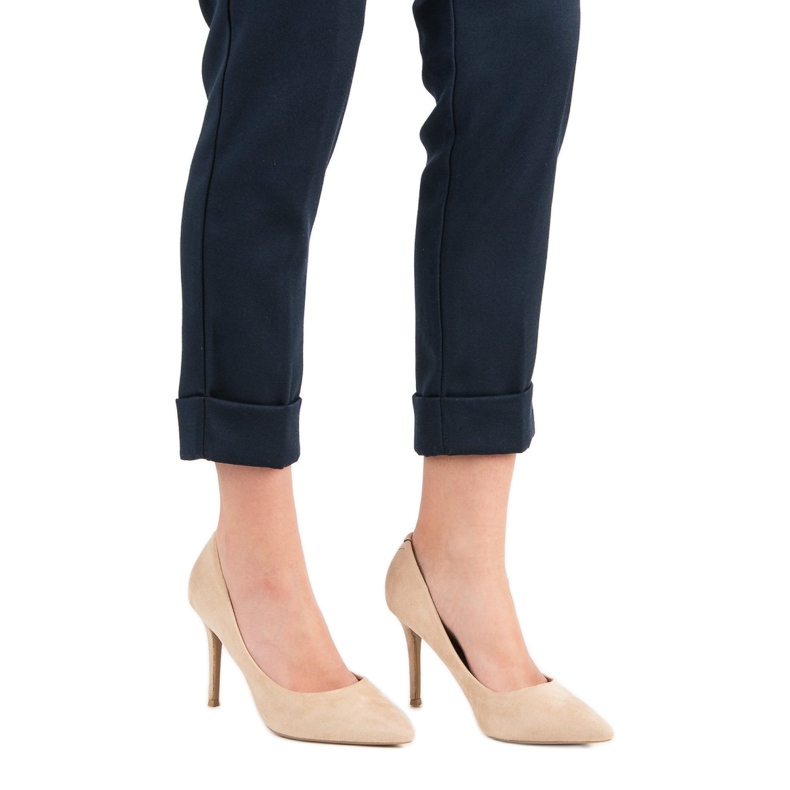 Juliet Escarpins en daim beiges 1