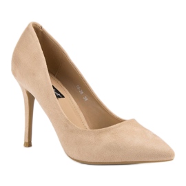 Juliet Escarpins en daim beiges 3
