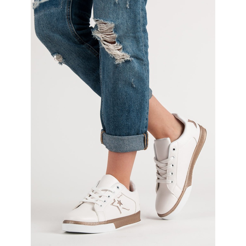 Chaussures de sport pour femmes blanc jaune 1
