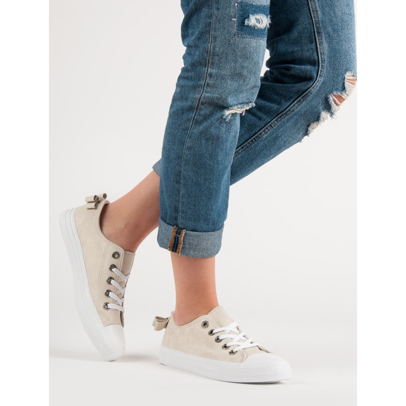 Baskets basses beiges 2