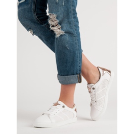 Chaussures de sport basses blanc jaune 1