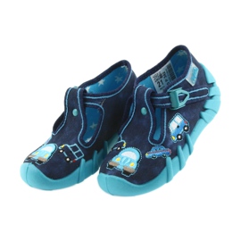 Befado pantoufles chaussures pour enfants 110P342 bleu bleu marine 3