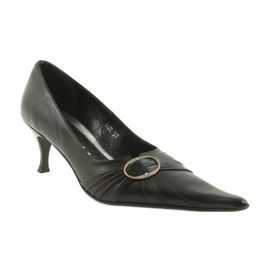 Escarpins en cuir le noir 1