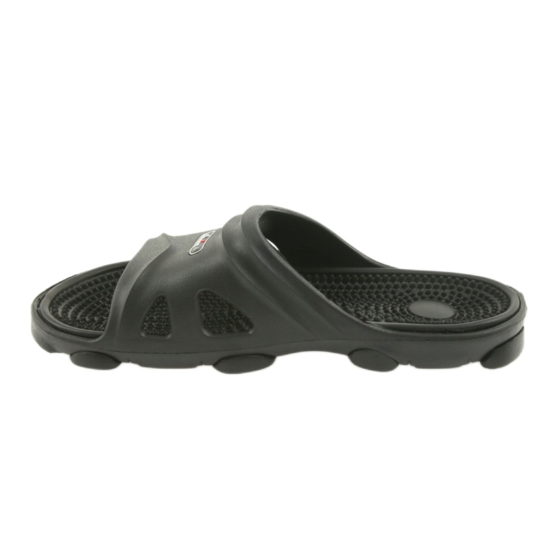 Chaussons de piscine noirs pour hommes American Club le noir 2 Chaussons de piscine noirs pour hommes American Club le noir 2