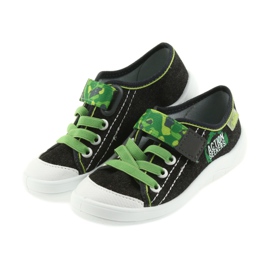 Befado chaussures pour enfants pantoufles baskets 251y102 noir vert 3