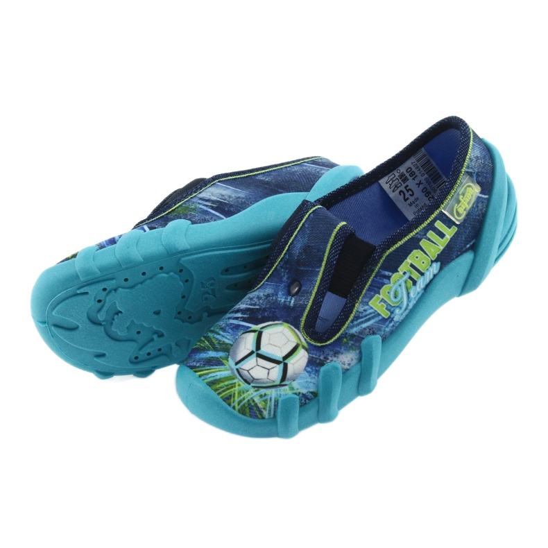Chaussons chaussures enfant Befado 290X180 bleu vert bleu marine 4