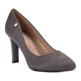 Escarpins en daim VINCEZA gris 2