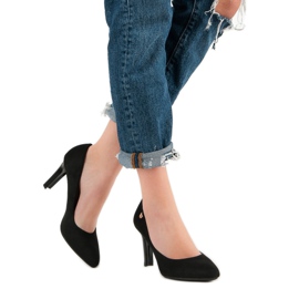 Escarpins en daim VINCEZA noir 2