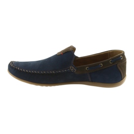 Riko Men's Moccasins Navy / Brown 781 bleu 2
