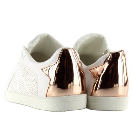 Baskets avec une étoile blanche A6213 BLANC / CHAMPAGNE 4