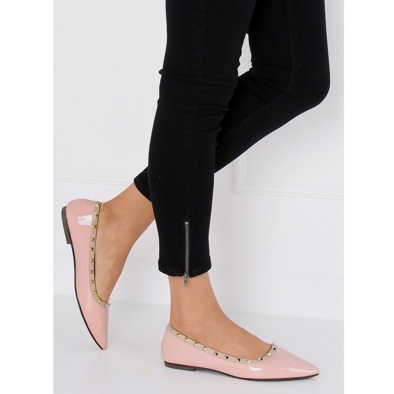 Ballerines à clous roses 127-16 Rose 2