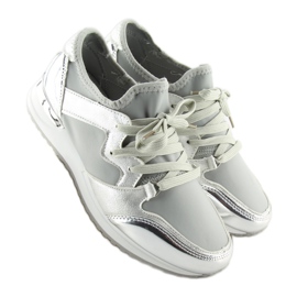 Chaussures de sport argentées 6241 Argent gris 2