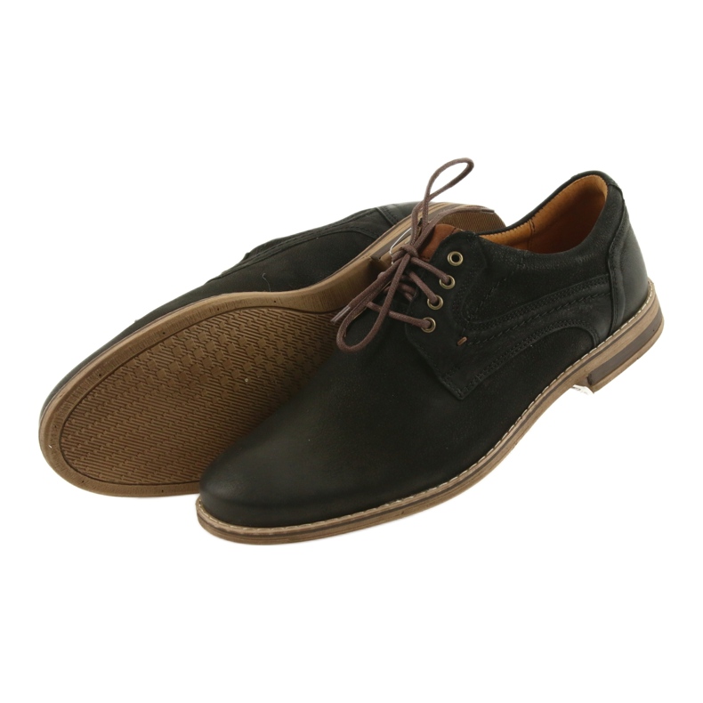 Chaussures en cuir pour hommes Riko 831 noires le noir 5