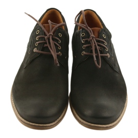 Chaussures en cuir pour hommes Riko 831 noires 3