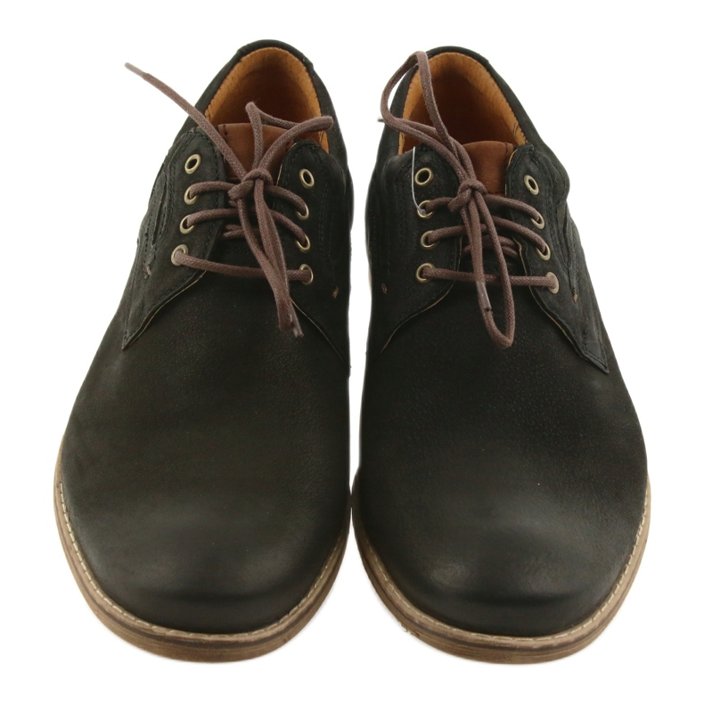 Chaussures en cuir pour hommes Riko 831 noires le noir 3