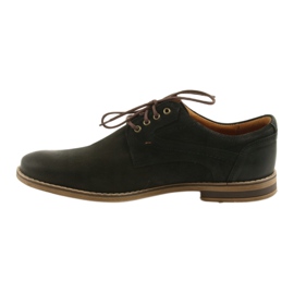 Chaussures en cuir pour hommes Riko 831 noires 2