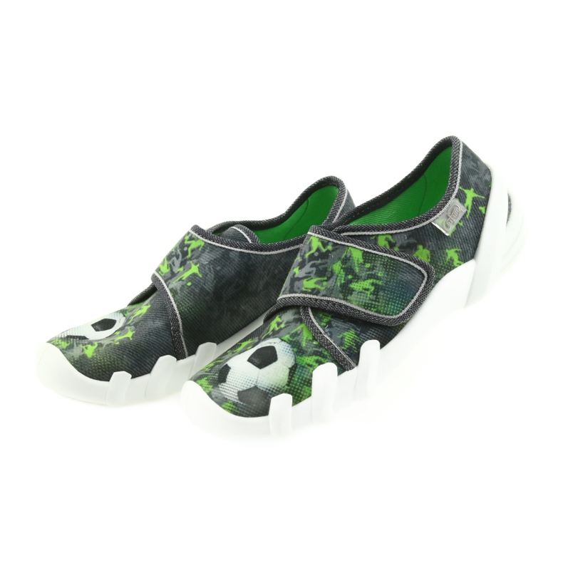 Befado chaussures pour enfants pantoufles baskets 273y231 gris vert 3