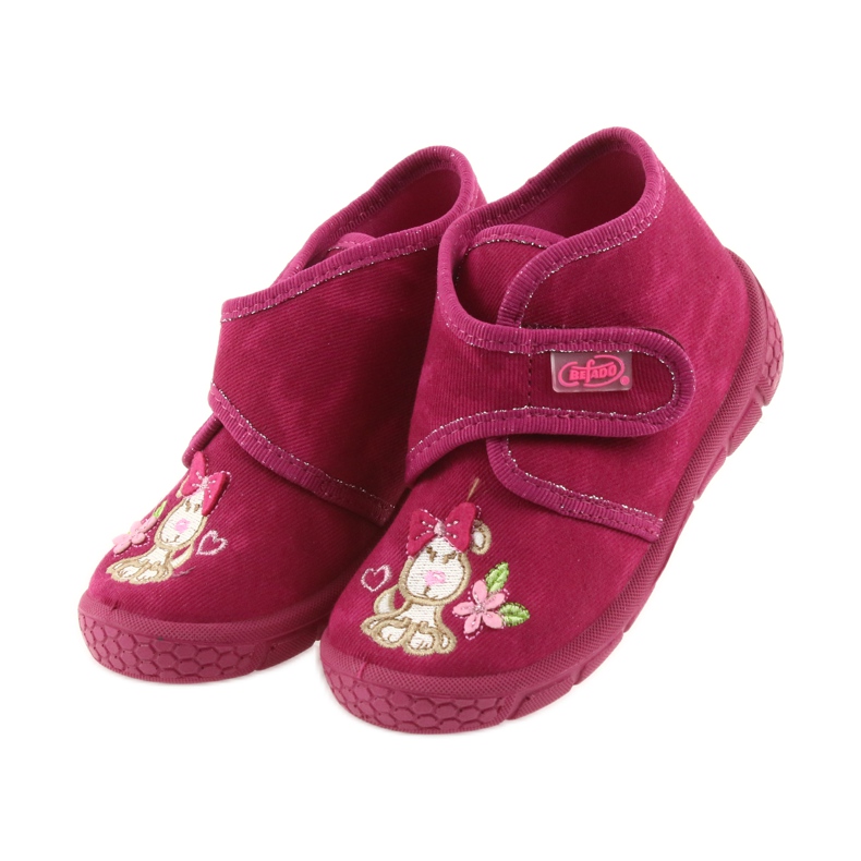 Chaussons chaussures enfant Befado rose 529P026 4