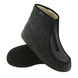 Befado chaussures pour hommes pu pantoufles chaudes 996M004 gris 3