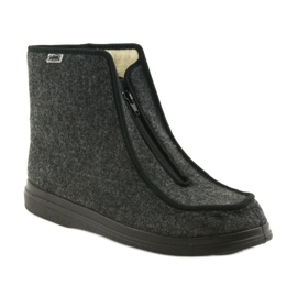 Befado chaussures pour hommes pu pantoufles chaudes 996M004 gris 1