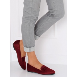 Mocassins femme bordeaux 3109 Rouge 2