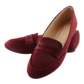 Mocassins femme bordeaux 3109 Rouge 1