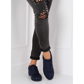 Baskets avec pierres BS098 Bleu bleu marine 2